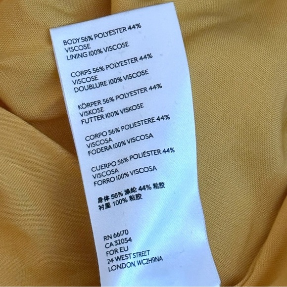 Anthropologie NWT Marigold Midi Dress Yellow Floral Flowers Midi Long Sleeve XS - Picture 8 of 8